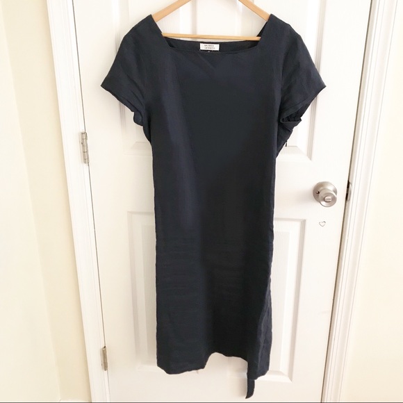 Galeries Lafayette Paris Linen Dress In Blue - Picture 1 of 6